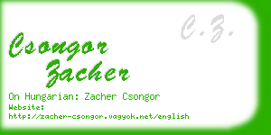 csongor zacher business card